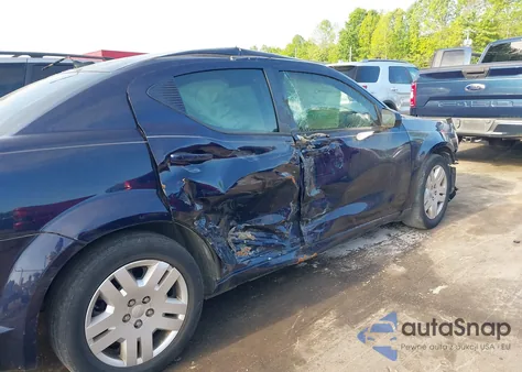 2014 Dodge Avenger Se из США, поврежденный, VIN 1C3CDZAG2EN217906